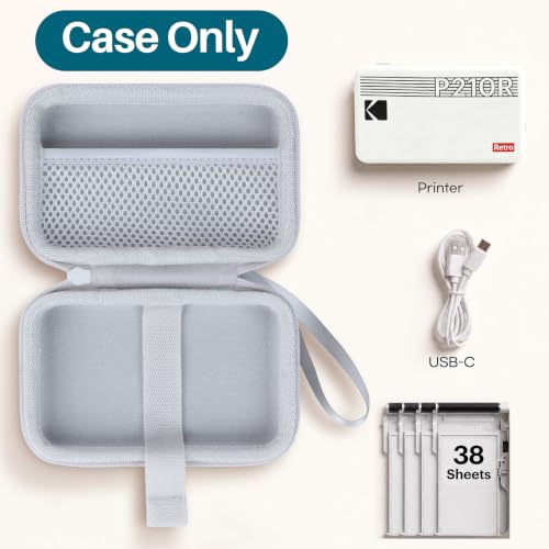 Image of Hard Case Compatible with Kodak Mini 2 Retro P210R / Mini Shot 2 Retro C210R Instant Digital Camera Photo Printer, Gray Case