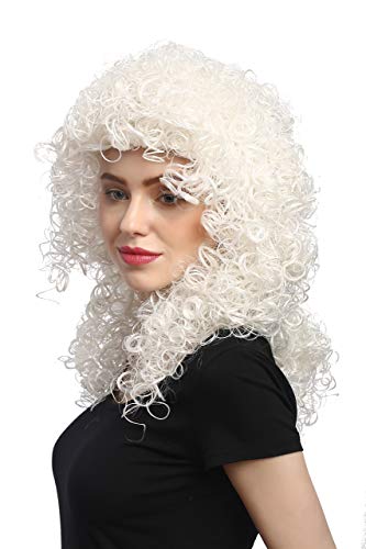 Marca: WIG ME UP WIG ME UP - 91122-ZA80 Parrucca Donna Carnevale Halloween Lunga Volume Ricci Fitti Bianco Biondo Platino Angelo Bambin Gesù