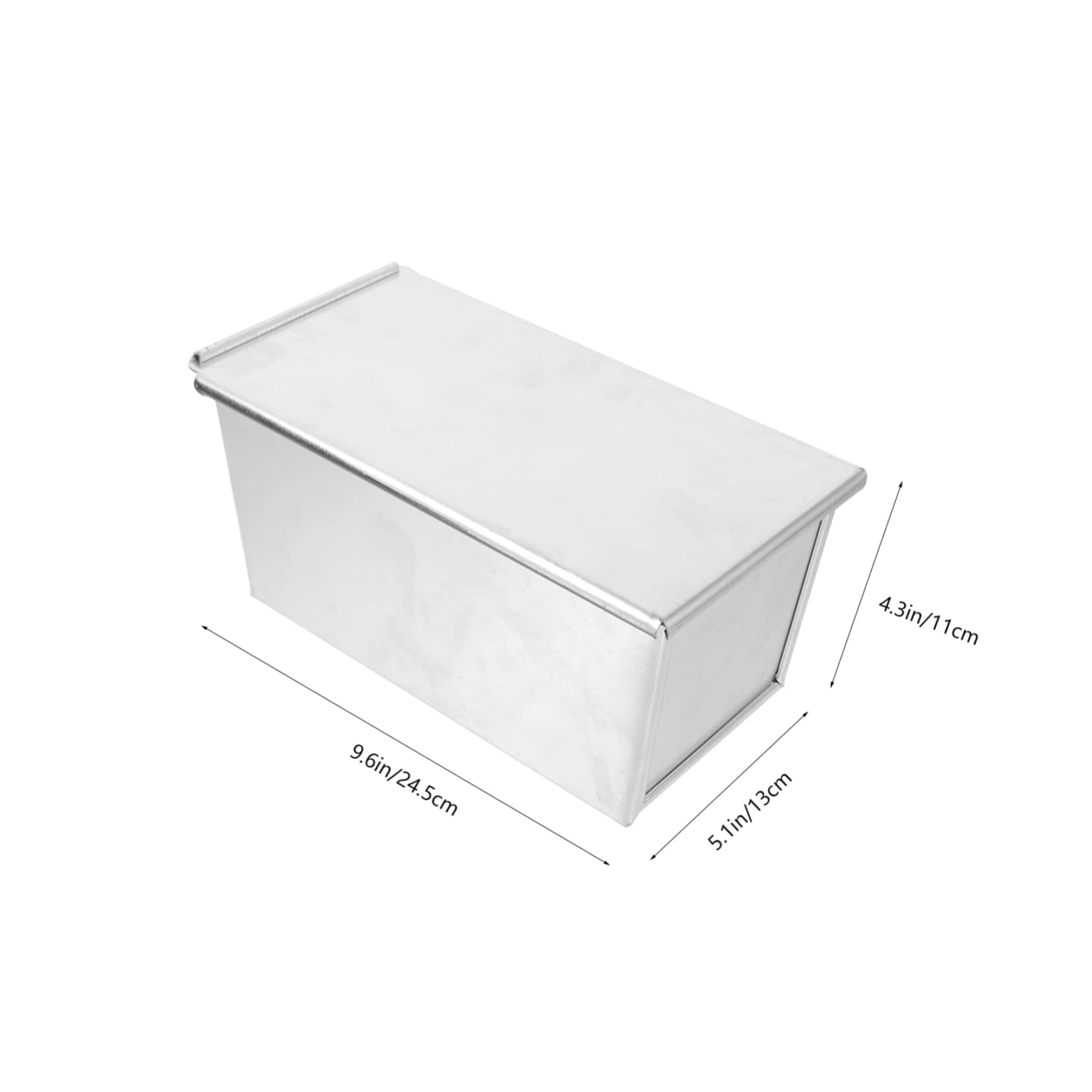MAGICLULU Moule à Pain Grosse Capacité avec Couvercle Argenté en Alliage D'aluminium Antiadhésif pour Cuisson Rapide Pain de Mie Quotidien et Boulangerie