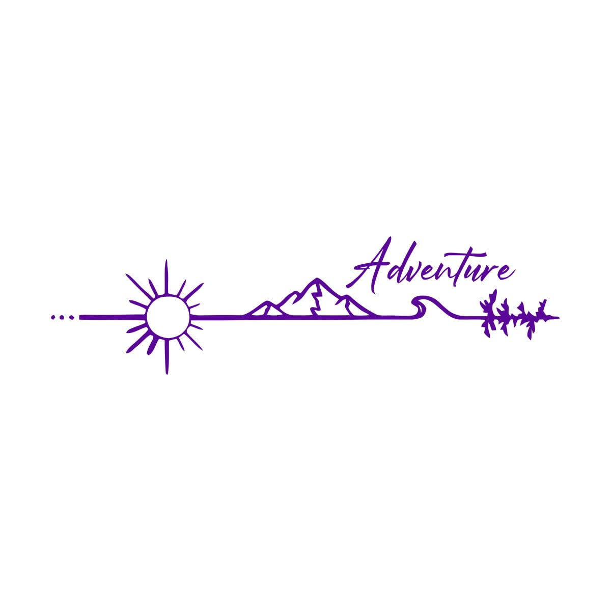 Lzhouting Wall Stickers 2735 Camper Rv Car Truck Sticker Decal Camping Outdoors Adventure Vinyl Sticker Camper Suv Decoration Decals Car Window Door Small - 40X11cm