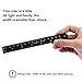 Stainless Steel Ruler and Metal Rule Kit with Conversion Table (6 Inch, 6 Inch, Black)