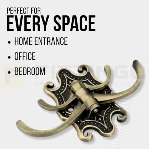Image of Octopus Zinc Metal Wall Mounted Key Holder with Hooks for Home, Kitchen & Entryway, Durable Heavy Duty Decorative Key Rack Organizer for Keys, Vintage Style - Antique Finish