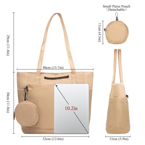 Image of Long Keeper Tote Bag - Women Hobo Shoulder Bag Water Resistant Travel Work Top Handle Handbags Purse with Coin Pocket