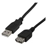 M.C.L MCL MC922AMF-5M/N - Cable alargador USB 2.0 macho a hembra (5 m), color negro