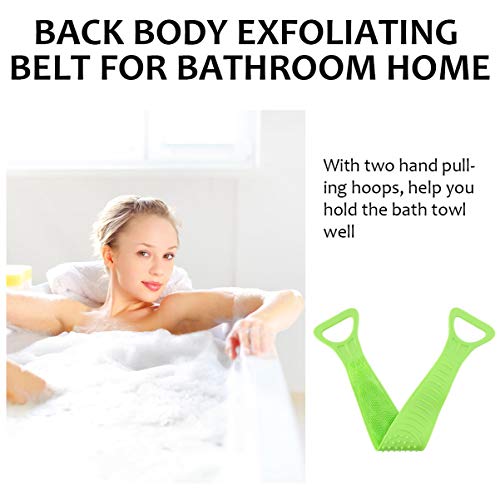 HEALLILY 2 Pcs Silicone Volta Purificador Esfoliante Corpo Longo para TrÃ¡s Massagem Escova Toalha d