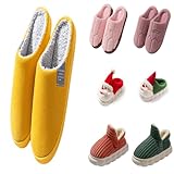 Zapatillas de estar por casa de felpa para mujer, zapatillas de invierno para mujer, suela suave, cálidas, pantuflas de fieltro extraanchas, zapatillas de fieltro unisex, zapatillas gruesas, regalos