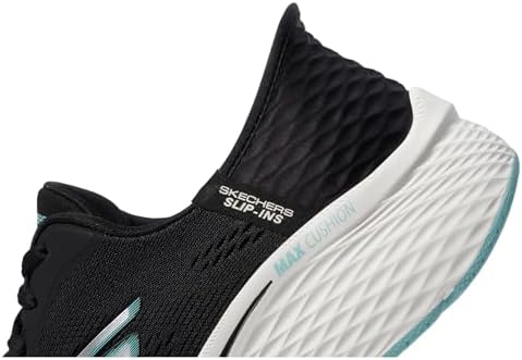Skechers Women's Max Cushioning Elite 2.0 Vanish Hands Free Slip-Ins Sneaker, Black/Blue, 8 | Image 4