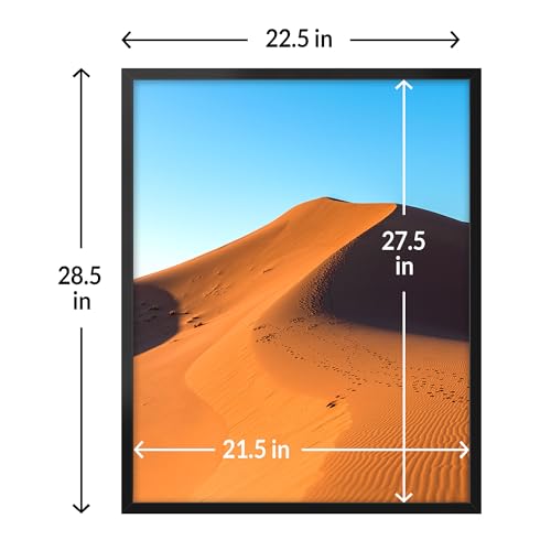 LaVie Home 22x28 Picture Frame for Wall Display, 22x28 Black Picture Frame with HD Plexiglas, 22 x 28 Poster Frame 1 Pack, Display Frame for Vertical or Horizontal, Classic Collection
