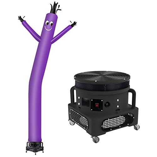Image of MOUNTO 20ft Air Inflatable Tube Guy Puppet Dancing Man with 1HP Blower Complete Set (Purple)