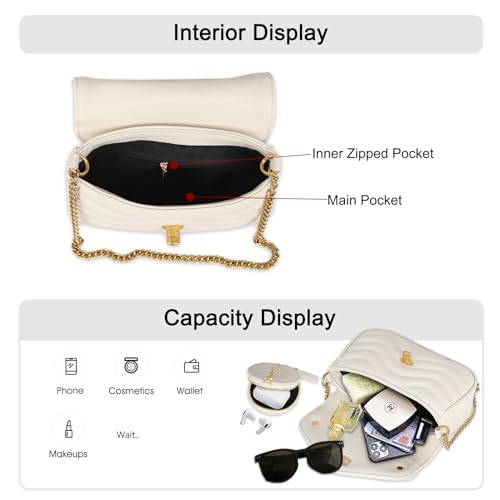 EXTREE crossbody Bags for Women,Trendy Shoulder Vegan Leather Handbags, Satchel Purse with Adjustable Wide Vintage Strap3