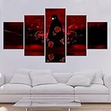5 Pieces Canvas Wall Art - Prints On Canvas Paintings For Home Decor - Naruto Anime Uchiha Itachi...