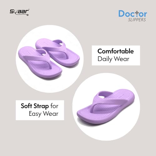 Image of SVAAR Women's Flip-Flops Slippers | Orthopedic, Diabetic, Pregnancy | Soft Doctor Anti-Skid Slipper for Women | Comfortable & Lightweight | All Day Wear Flip-Flops Slipper