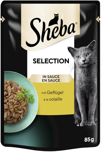 SHEBA Portionsbeutel Nassfutter für Katzen Selection in Sauce mit Geflügel 28 x 85g – Ansicht 2