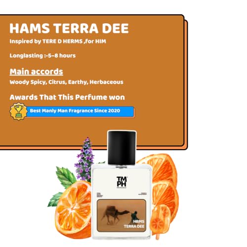 Image of TMPerfumehouse Hrms Terra Dee EDP for Men | Citrusy, Woody & Long Lasting Perfume Spray | Citrusy, Woody & Aromatic Fragrance | Luxury Gift for Him | TMPH | 50ml
