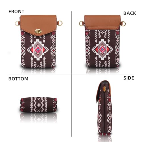 Small Crossbody Bags for Women Vintage Cell Phone Purses Nylon Handbag Shoulder Bag with Detachable Strap2