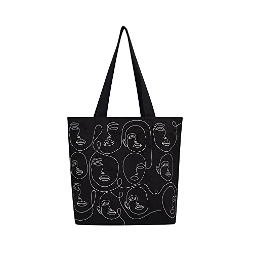 DOODLE-Premium-Zipper-Tote-Bag-for-Women-and-Girls-Eco-Friendly-Canvas-Shoulder-Bags-for-Shopping