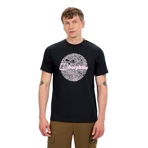 Berghaus Men's Map of The Toon Tee, Jet Black, XS