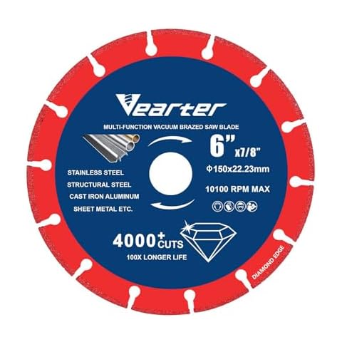 Vearter 150mm Diamond Cutting Disc for Metal Cover