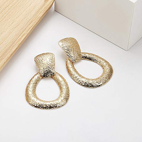 Geometric Plated Drop Earrings
