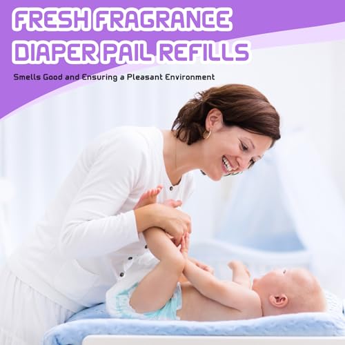 Image of Diaper Pail Refill Bags, 6 Pack Compatible with Dekor CLASSIC Regular Size Pail, Korbell, Diaper System, Holds up to 3000 Diapers