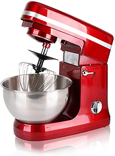 1000W Standmixer, Hochleistungs-Lebensmittelmixer, 6-Gang-Kippkopf-Elektromixer mit Einer großen Kapazität von 5 l Edelstahlschale, Teighaken,
