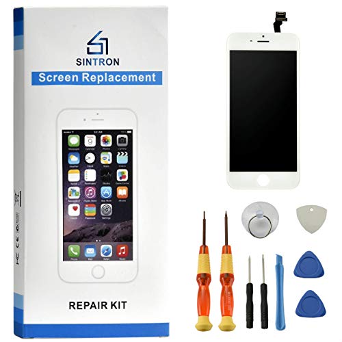 Sintron OEM LCD Écran Rechange - pour iPhone 8 Plus 5.5" Blanc LCD Afficher Écran Tactile Screen Numériseur Assemblé Réparation Kit Replacement avec Gratuit Outils (for- iPhone 8 Plus, White)