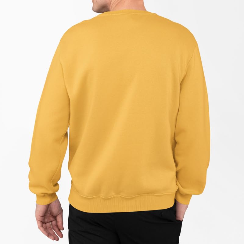 Image of New Men Modern Long Sleeve Sweatshirt Lightweight Comfortable Relaxed Fit Stylish Pullover Plain@1 Parent