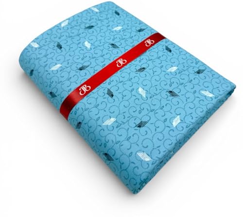 Image of JHABAK'S Unstitched Print Shirt Fabric for Men - Polycotton Material - 2.25Meter Shirt Piece Cloth