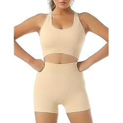 2 Pcs Conjunto De Yoga Sin Costuras Traje Deportivo Para Mujer Pantalones De Yoga Súper Elásticos Leggings de Cintura Alta con Sujetador Deportivo Ropa de Correr Conjunto de Gimnasio Ejercicio 5 2 Pcs Conjunto De Yoga Sin Costuras Traje Deportivo Para Mujer Pantalones De Yoga Súper Elásticos Leggings de Cintura Alta con Sujetador Deportivo Ropa de Correr Conjunto de Gimnasio Ejercicio