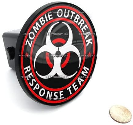 2" Tow Hitch Receiver Plug Cover Insert for SUV's & Trucks - Zombie Outbreak Style-9856-6807