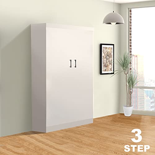 Murphy Bed Kit, Queen Size, Hardware Murphy Bed With Two-Stage Deluxe Gas Spring Wood Frame Folding Cabinet Wall Bed, Heavy Duty Diy Murphy Bed Kit, Effortless To Pull Down & Fold Back. #TOP4