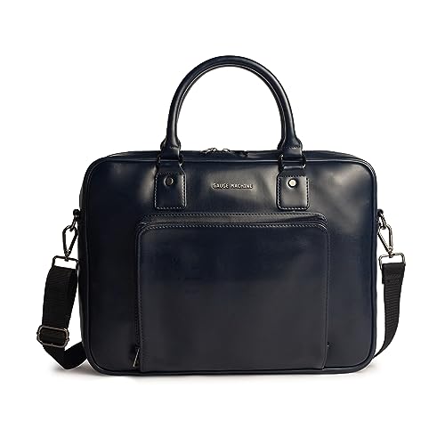 Image of Gauge Machine Professional Vegan Leather Messenger Briefcase Bag for Office |Fits upto 14 /15 / 16 inch Laptop |Separate Padded Laptop Compartment |Water Resistant |Men & Women |16L