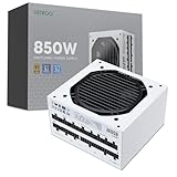Vetroo 850 w電源デュアルpcie 5.1 atx 3.1対応、80 plus goldフルモジュラ、静音動作、120mm fdbファン、10年保証-ホワイト