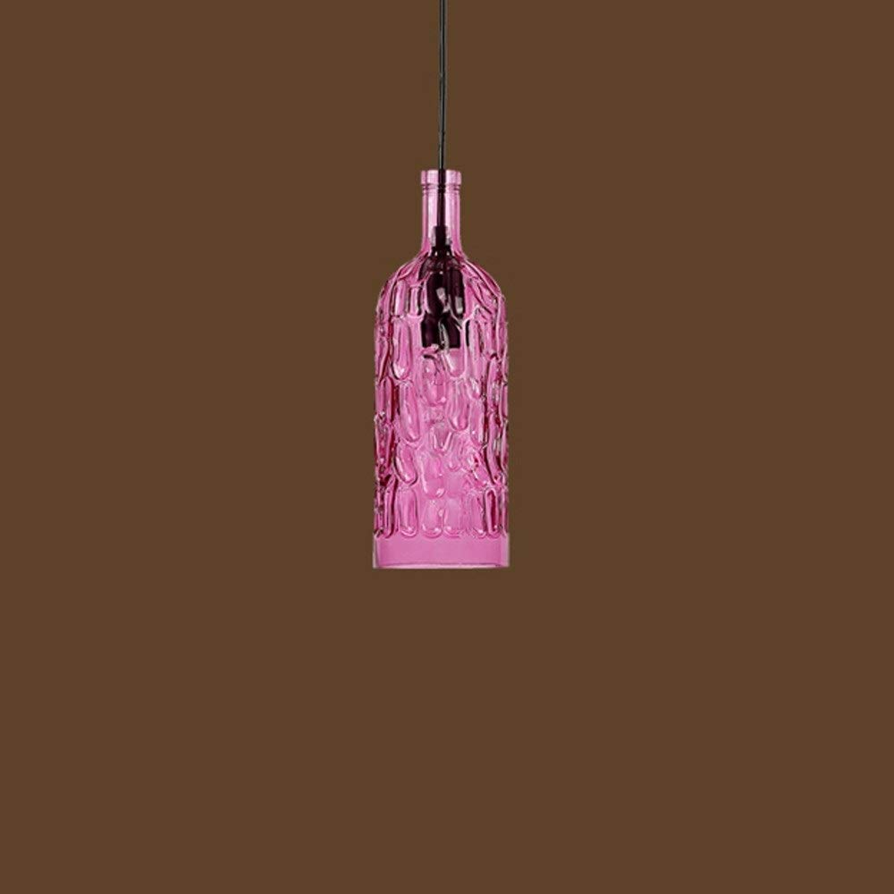 Suspension bouteille de vin en verre rétro pour illumination de bar et cuisine chaleureuse