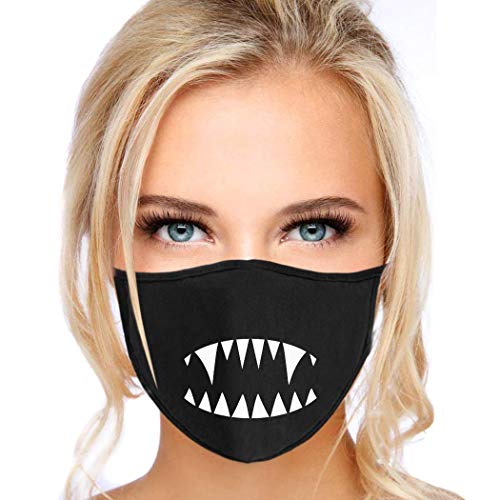 Preisvergleich Produktbild Schutzmaske Mundschutz Gesichtsmaske Gummiband Atem Schwarz Direwolf [116]