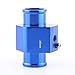 Produktbild Adapter Kühlwasserschlauch mit Sensor, Qiilu Wassertemperatur Auto, Universal Metall Auto Wassertemperatur Joint Rohr Schlauch Temperatursensor Adapter Blau(30mm)