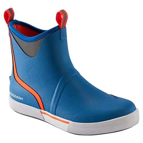 Image of BASSDASH Men's 6 inch Waterproof Deck Boots with Breathable Lining Anti-slip Neoprene Rubber Ankle Rain Boots for Fishing Boating