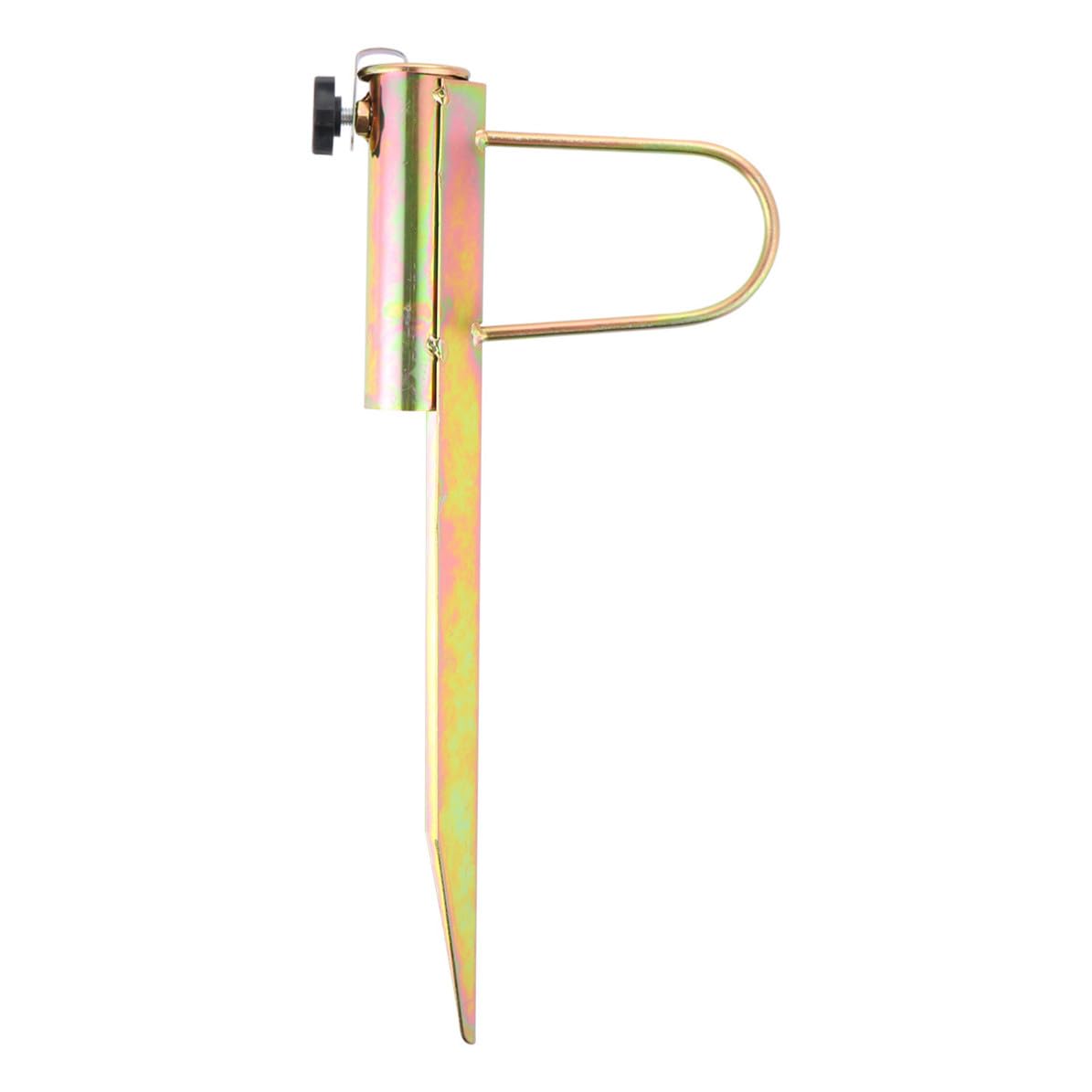Soporte de playa para sombrilla SHINEOFI de hierro galvanizado dorado para varillas de 25-32mm