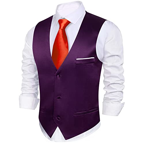 Barry.Wang Slim Fit V-Neck Vest with 2 Pockets