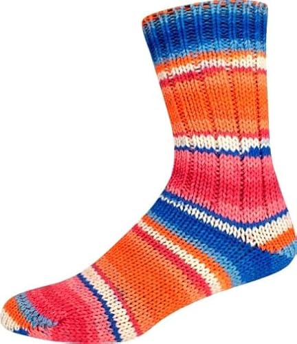 ONline Supersocke 8-fach Sort. 353 Merino Color 2944 - orange/pink/blau