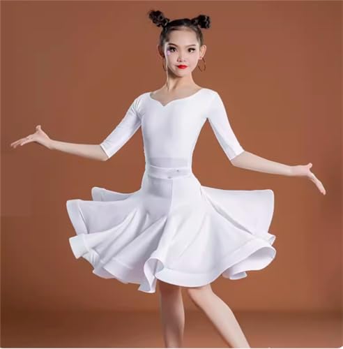 Robe de danse de compétition pour filles en tissu fluide premium de rumba - 5
