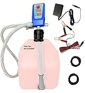 PumpMatic Super Gas Pump Battery Powered Fuel Transfer Pump Extra Long 4.25FT Hose for Gas, Diese...