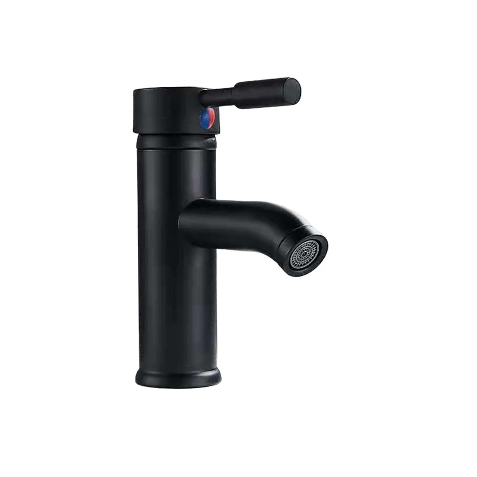 Basin Tap Hot and Cold Basin Faucet On-Counter Under-Counter Bathroom Washbasin for(Black-l,G1/2)