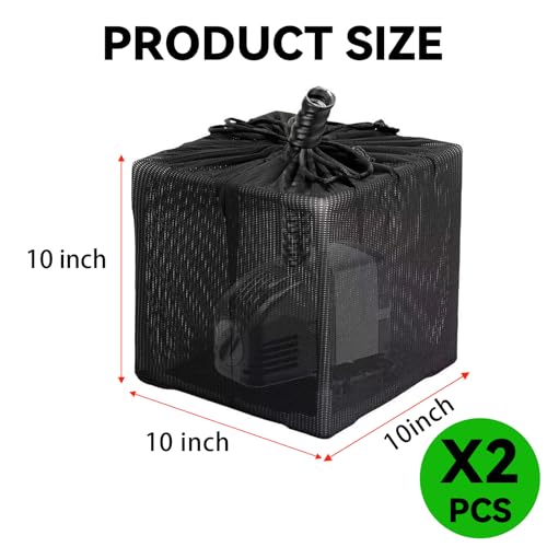 Heran 2 Pack Bolsa Filtro de Bomba para Estanque 10"x10" miniatura 2