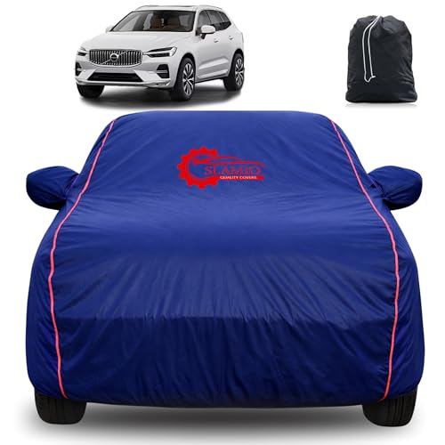 Image of 100% Waterproof Car Cover for Volvo XC 60 | All-Weather, Dustproof & UV Protection | Heavy-Duty 3-Layer Fabric | Custom Fit with Mirror & Antenna Pocket | Navy Blue