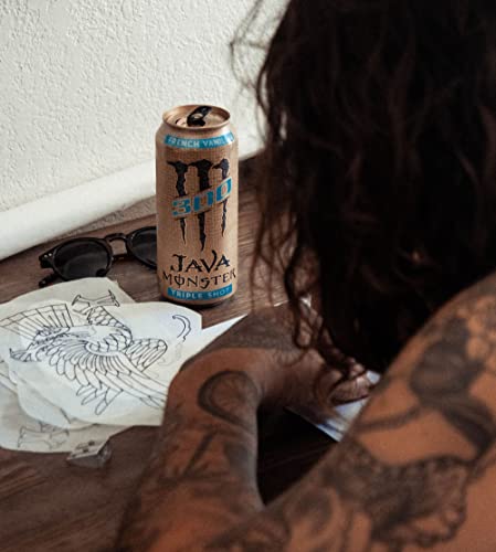 Monster Energy Java 300 Triple Shot Robust Coffee, French Vanilla, 15 Fl Oz (Pack of 12)