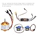 RC Airplane Motor, 2212 KV2200 Brushless Motor 40A XT60T SG90 Servo 6035 Propeller Accessory Kit for RC Aircraft RC Plane Quadcopter Fixed Wing Plane Helicopter Aircraft (Black)