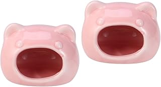 Ipetboom 2 Pçs Hamster Cottage Anão Hamster Casa De Cerâmica Casa De Hamster Cama Hamster Gaiola Anão Ninho De Cerâmica Ninho De Hamster Anão Hamster Cerâmica Esconderijo Brinquedo