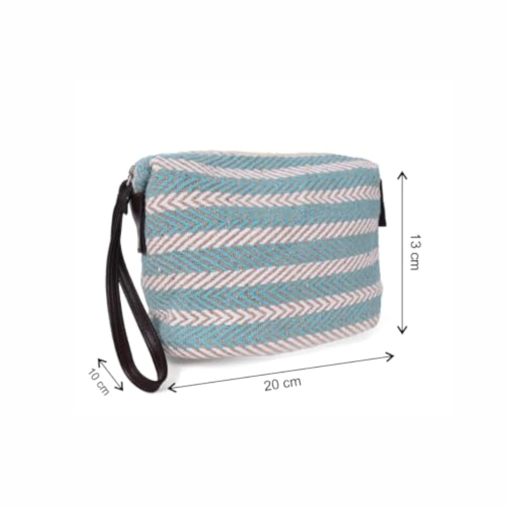 Textured Pouch with Zipper Closure and Wristlet