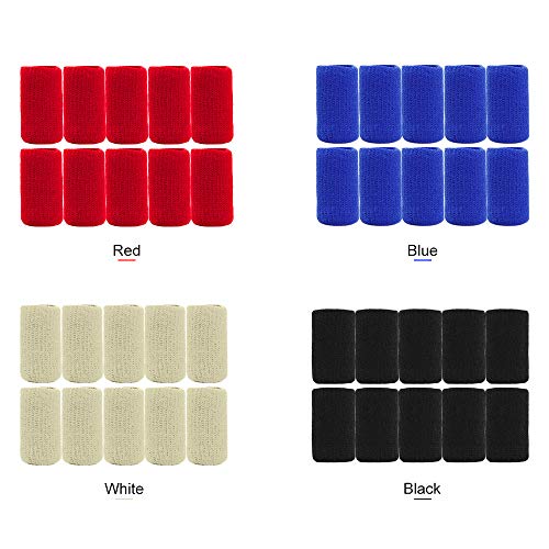 Mangas de dedo, Romacci 10 peças mangas de dedo esportivas mangas elásticas de dedo suporte protetor